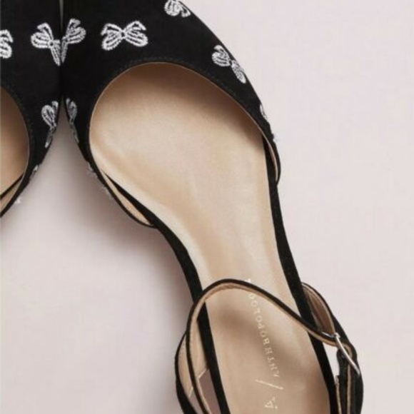 Anthropologie Shoes - New Anthropologie Embroidered Bow Ballet Flats